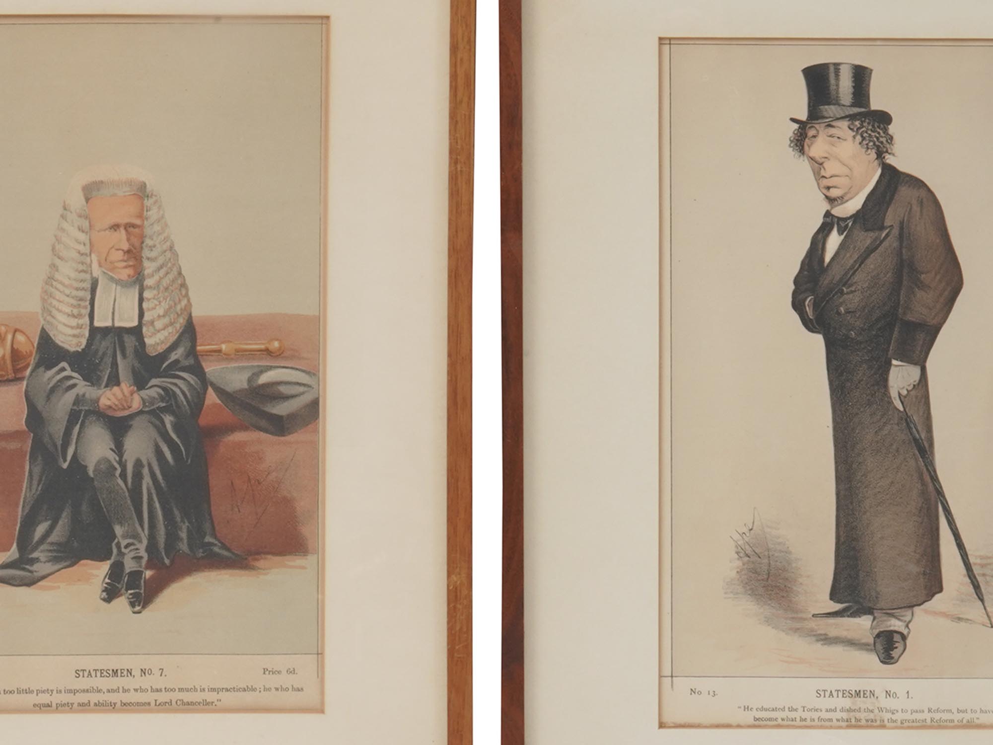 FOUR CARICATURE LITHOGRAPHS BY CARLO PELLEGRINI PIC-1